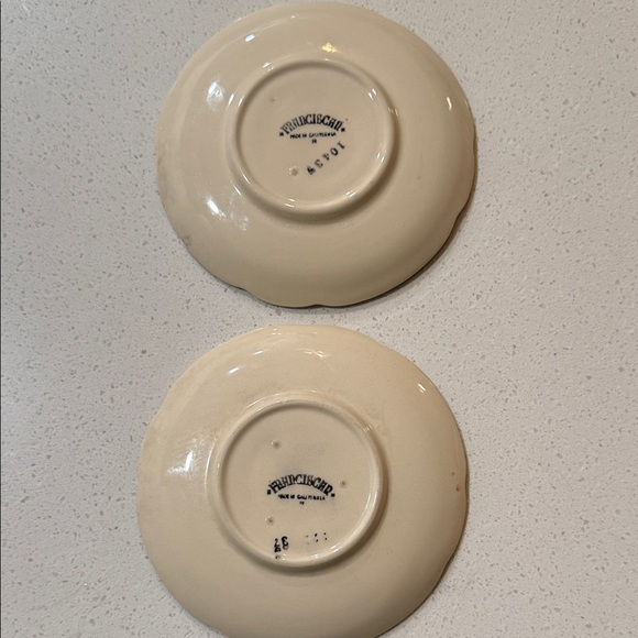 Franciscan Pink and Green Floral Saucers - Picture 3 of 3